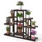 Indoor Outdoor Wood Plant Stand Multi-Tiered Corner Plant Shelf Flowerpot Holder-Brown
